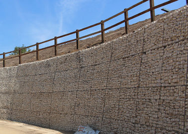 ตะกร้าเกเบี้ยนหินกาบชุบหรือแบบเชื่อมสำหรับกำแพงกันดิน