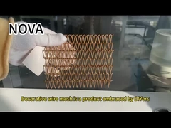 อลูมิเนียม ความแข็งแกร่งช่องเปิดยืดหยุ่น ทนทานต่อการกัดกร่อน สาย Mesh ประดับ