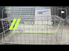 กําแพงยึดอัดเหล็กเหล็กเหล็กเหล็กแบบทหารสําหรับความปลอดภัยรอบเขต