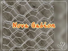 NOVA Wire Mesh-Hexagonal Woven Galvanized Gabion - สาย 6 มิลลิเมตรสําหรับการป้องกันความยืดหยุ่น