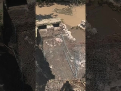 กาบิยงทอหลายชั้น - คอมโพสิต (เหล็ก + สิ่งทอทางธรณี) เพื่อเพิ่มความเสถียร