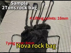 หน่วยกรองถุงหิน 2 ตัน สําหรับการควบคุมแม่น้ําและงานก่อสร้างชั่วคราว