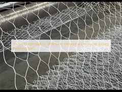 1m-6m ความยาว Gabion Wire Mesh หกเหลี่ยมถังตกแต่ง ผนังรองรับ