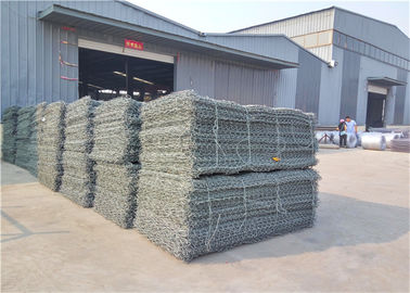 สะอาดต่อสิ่งแวดล้อม สายเหล็กกระดาษ Gabion กระเป๋า PVC ผิวเคลือบ วิธีการก่อสร้างง่าย การควบคุมน้ําท่วม Gaibon กระเป๋า