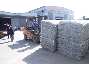 Gabion Fence System กำแพงหินตาข่ายขนาด 80 * 100 Mm ขนาดรู