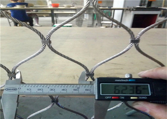 OEM 316 เกรด 7x19 สแตนเลสลวดสลิงตาข่าย