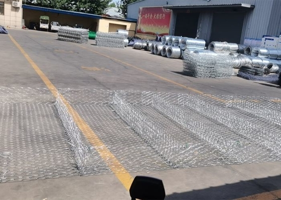 ที่นอน  Gabion หกเหลี่ยม Double Twisted Woven Mesh Gabions Galfan Coated