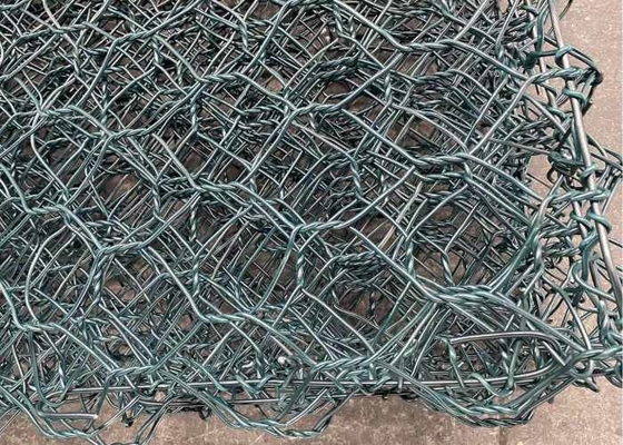 Galfan High Tension 60x80mm 2.4mm Gabion Wire Mesh สำหรับการป้องกันแม่น้ำ