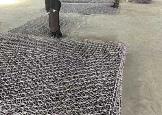 เคลือบสังกะสี 220-240g/M2 ที่นอน  Gabion รู 60*80 มม.