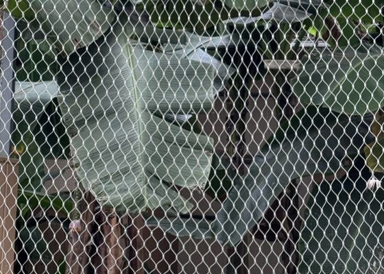 Rhomboid Hole Zoo Rope Mesh สแตนเลส ยืดหยุ่นสําหรับสัตว์