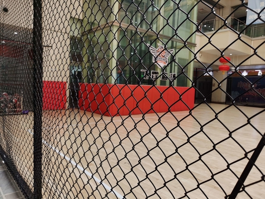 150g / M2 ผิวเคลือบ Rhomboid Chain Link Fence Mesh 3 มม.