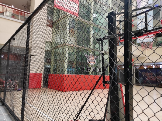150g / M2 ผิวเคลือบ Rhomboid Chain Link Fence Mesh 3 มม.