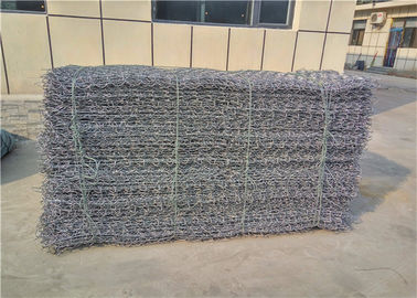 80mmx100mm ขนาด Mesh PVC ผิวเคลือบ Hot Dip Galvanized Gabion Cages สําหรับการก่อสร้างที่แข็งแรง