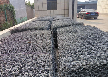 80mmx100mm ขนาด Mesh PVC ผิวเคลือบ Hot Dip Galvanized Gabion Cages สําหรับการก่อสร้างที่แข็งแรง