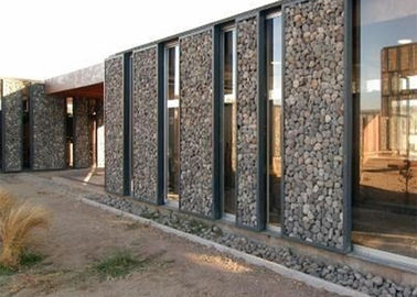 ตาข่ายรอยจุ่มร้อน Gabions รูปร่างรูสี่เหลี่ยมสำหรับการหุ้มสถาปัตยกรรม