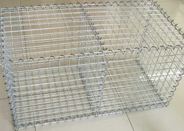 การควบคุมน้ำท่วม Galfan Gabion ตะกร้า / รั้วเงินตะกร้าเกเบี้ยนการ์เด้น