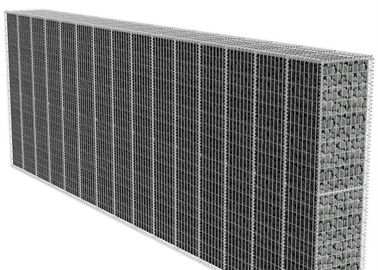 การควบคุมน้ำท่วม Galfan Gabion ตะกร้า / รั้วเงินตะกร้าเกเบี้ยนการ์เด้น
