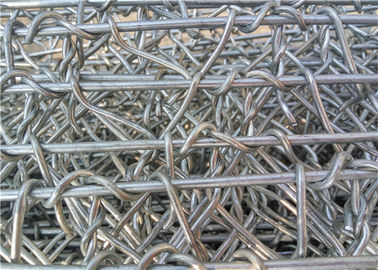 ตะกร้าลวด Gabion เสริมแรง / ตะกร้าผนังชุบสังกะสีขนาดรู 60 * 80 มม