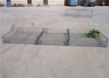 ลวดตาข่าย Gabion หกเหลี่ยม, ที่นอน Gabion ขนาด 60 * 80 มม. สำหรับป้องกันการกัดเซาะ