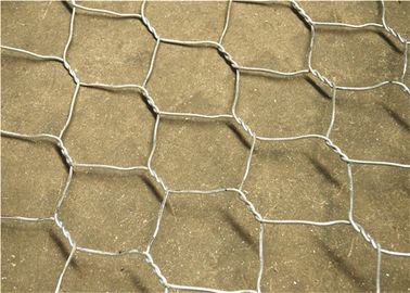 กรงตาข่าย Gabion ที่ยืดหยุ่น, ตาข่ายลวดหกเหลี่ยมหกเหลี่ยมคู่สำหรับการควบคุมน้ำท่วม