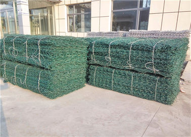 80mmx100mm ขนาด Mesh PVC ผิวเคลือบ Hot Dip Galvanized Gabion Cages สําหรับการก่อสร้างที่แข็งแรง