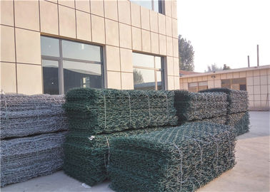 กระชับทหาร Hexagonal สายเหล็กกระปุกกล่อง Gabion ด้วย 3.4mm สาย Selvedge