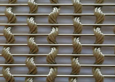 ทอรั้วลวดตาข่ายตกแต่งสำหรับสถาปัตยกรรม 0.2mm-4mm ลวดเส้นผ่าศูนย์กลาง