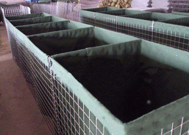 กัลวาเนียม welded กองทัพ Gabion กล่องความปลอดภัย กองทัพ ป้องกันขั้วที่มีทราย