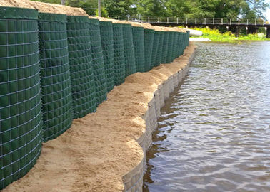 อายุยาว welded ทหารป้องกันอุปสรรค / กล่อง Gabion Mesh สําหรับการควบคุมน้ําท่วม