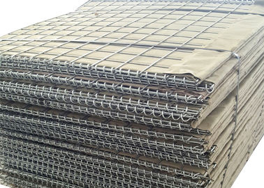 อายุยาว welded ทหารป้องกันอุปสรรค / กล่อง Gabion Mesh สําหรับการควบคุมน้ําท่วม