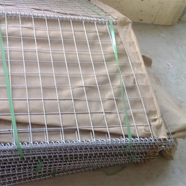 ทนทาน ทรายทหาร welded กล่อง Gabion ผนังป้องกันขั้วด้วยทรายเพื่อการป้องกัน