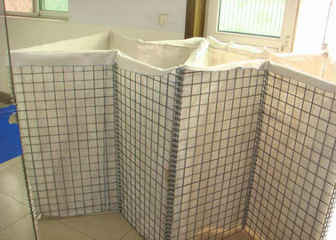สีน้ําตาล Weldered กําแพง Gabion บาสตันหรือกองทัพป้องกันด้วยสาย Galfan