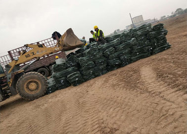 PP Geobags ทางหลวง Greening วิศวกรรมตะกร้าโลหะ Gabion โลหะสังกะสี