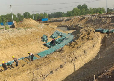 PP Geotechnical Bags บังเกอร์ทหาร Galfan Metal Gabion ตะกร้า