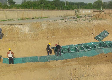 PP Geotechnical Bags บังเกอร์ทหาร Galfan Metal Gabion ตะกร้า