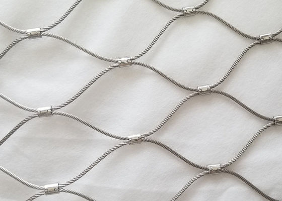 Rhomboid Hole Rockfall Prevention Netting with Ferruled Connection สําหรับสวนสัตว์