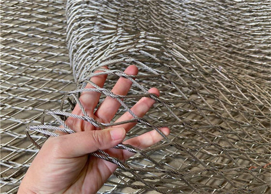 SS304 SS316 เครือนก / เครือนก / เครือนกจากสแตนเลส โรงเลี้ยงนก สวนสัตว์ Mesh สวนรั้วความปลอดภัย รั้วความปลอดภัย เครือป้องกันการตก เครือความปลอดภัย