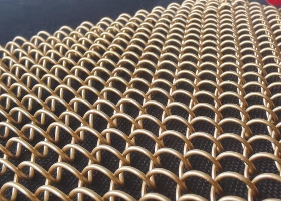 ม่านลวดตาข่ายเคลือบเงาสำหรับตกแต่งม่านม้วนโลหะสีเงินเงา