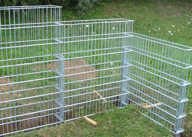 Galfan เคลือบรอยลวดตาข่าย Gabions ความต้านทานการกัดกร่อนสำหรับการป้องกันดิน