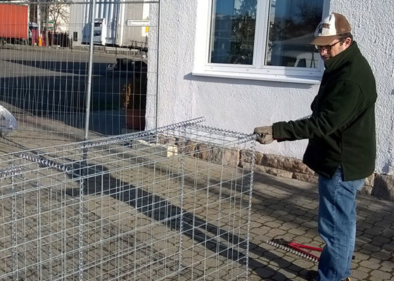 Pvc เคลือบโลหะตะกร้า Gabion / กรงหิน Gabion ช่วงชีวิตที่ยาวนาน